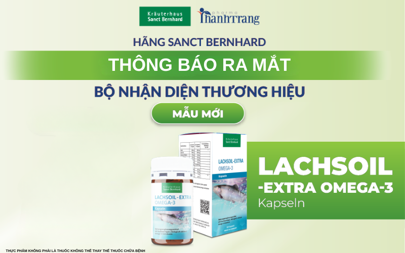 LACHSOIL - EXTRA OMEGA - 3 SANCT BERNHARD RA MẮT BỘ NHẬN DIỆN THƯƠNG HIỆU MẪU MỚI